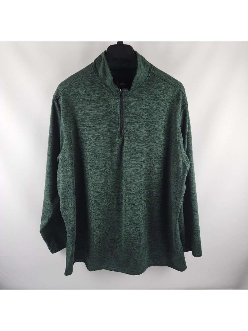 01.Algo Shirt Mens 3XL Green L/S Performance 1/4 Zip MGK10097
